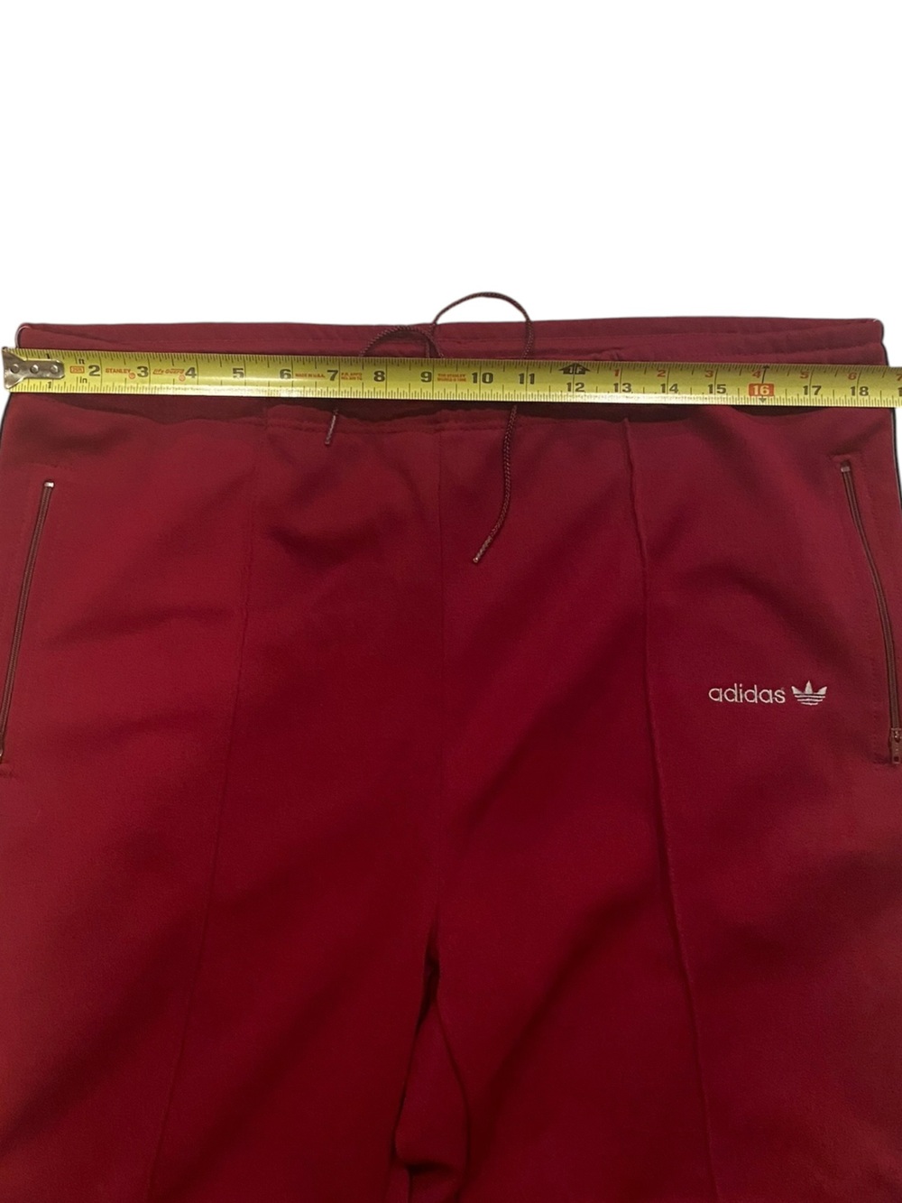 Adidas Men’s Vintage Maroon Trefoil Taiwan Y2K Track Suit 70s 80s Size L - Picture 9 of 15